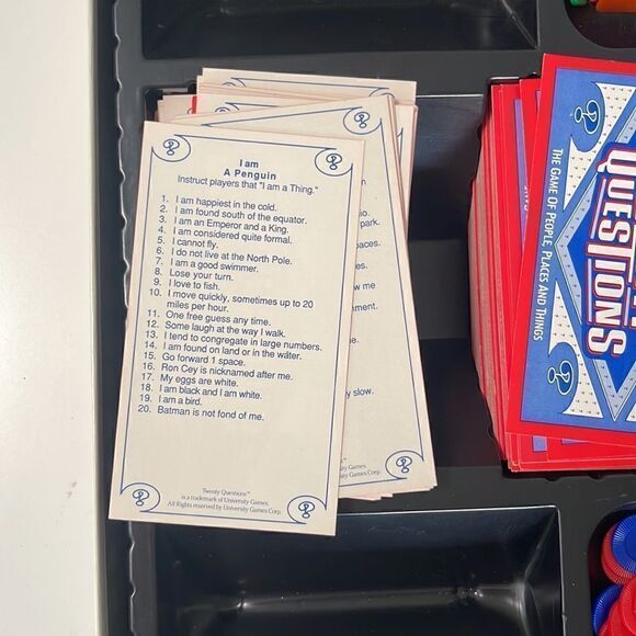 Twenty questions family board game.  The game of People Places and Things. - Picture 5 of 5